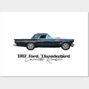 1957 Ford Thunderbird Convertible Roadster Posters and Art